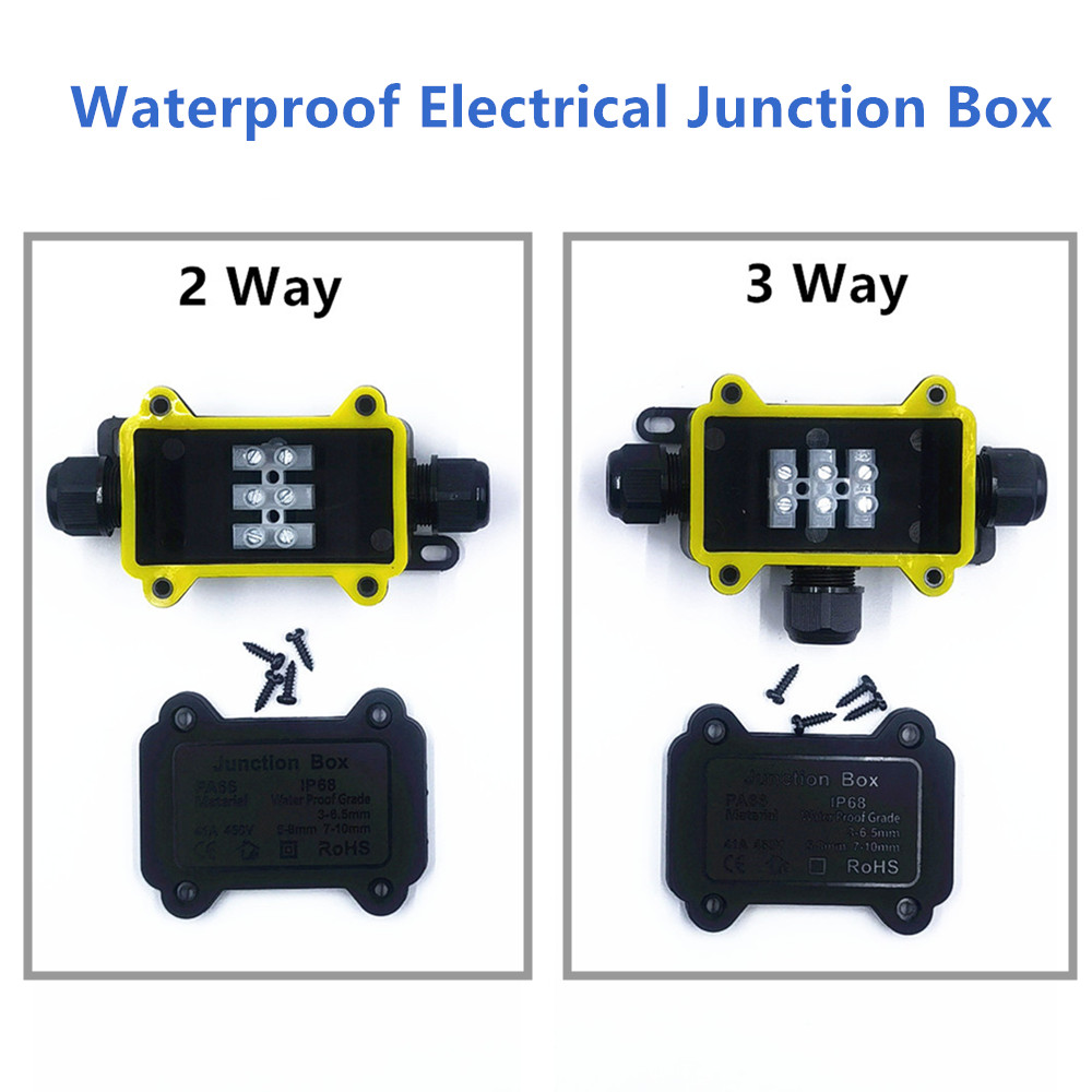 IP68 Waterproof Junction Box 2 - Cable Gland Waterproof のレビューと価格