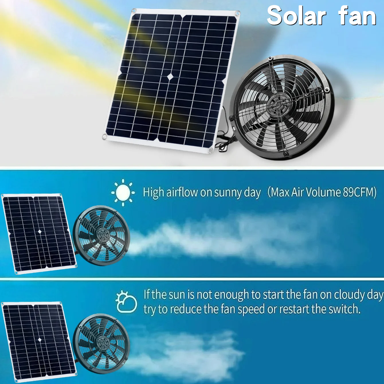 15W 25W NEW Solar Powered Exha - Renewable Energy Kits のレビューと価格