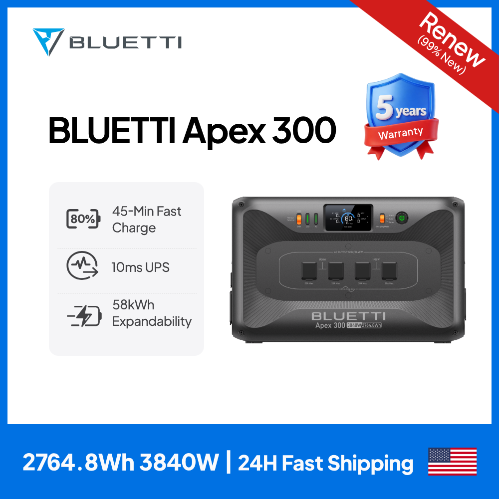 【RENEW 】BLUETTI Apex 300 2764W - Renewable Energy Yes Please のレビューと価格